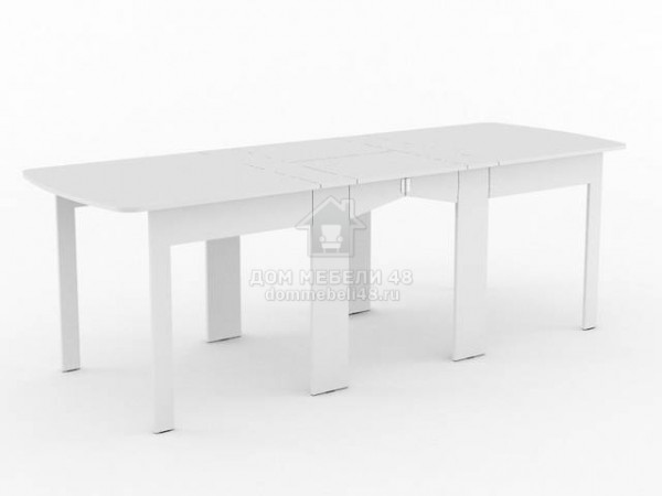Стол обеденный "Тайга Макси" 0,87х2,27м (Белый) ЛДСП Бонмебель