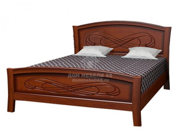 Кровать "Карина-16" 1,2м Массив (Орех)