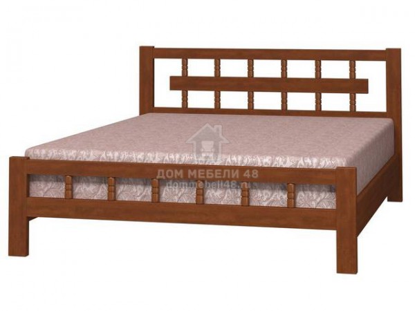 Кровать "Натали-5" 0,9м Массив (Орех)