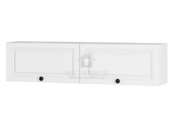 Шкаф навесной "Софт" (ШКН-01) 1,4м МДФ белый/эмаль белая