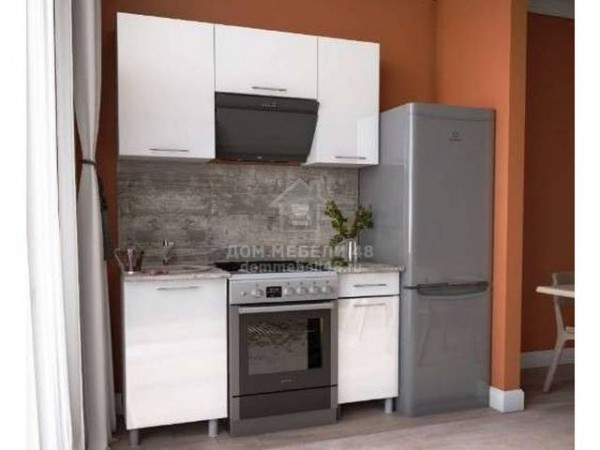 Кухня "Танго" 1,5м с окапом (Белый) МДФ комплект ТЭКС