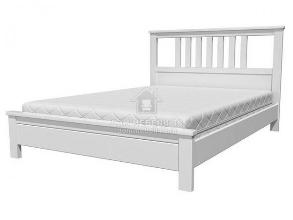 Кровать "Лаура" 1,6м Массив (Белый)
