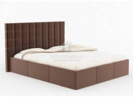 Кровать "Эва" 1,6м (Велюр-Коричневый) с подъем.мех. Бонмебель