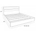 Кровать "Риальто" (KR1600) 1,6м Камень/ Белый ЛДСП