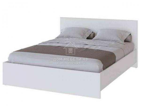 Кровать "Плейона" 1,6м (Белый) ЛДСП