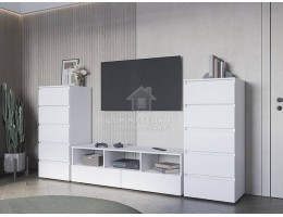 Гостиная "Хелен" (комплект-1) 2,4м (Белый) ЛДСП производитель: Стендмебель