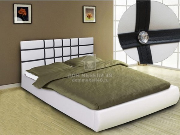 Кровать "Классик" 1,6м с подъем.механизмом Экокожа