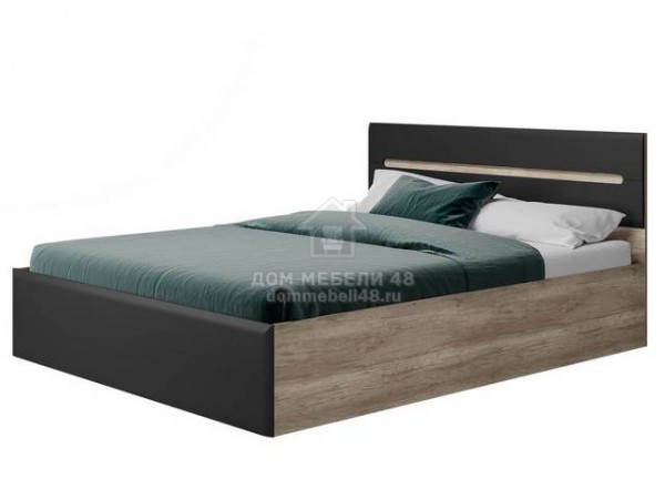 Кровать "Наоми" (КР-11) 1,6м Графит МДФ