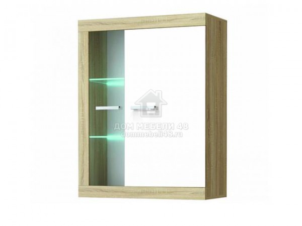 Шкаф-витрина "Соната" (ВНС-800) ДС/Белый