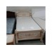 Кровать "Карина-5" 0,9м Массив (Дуб Молочный) производитель: Бравомебель