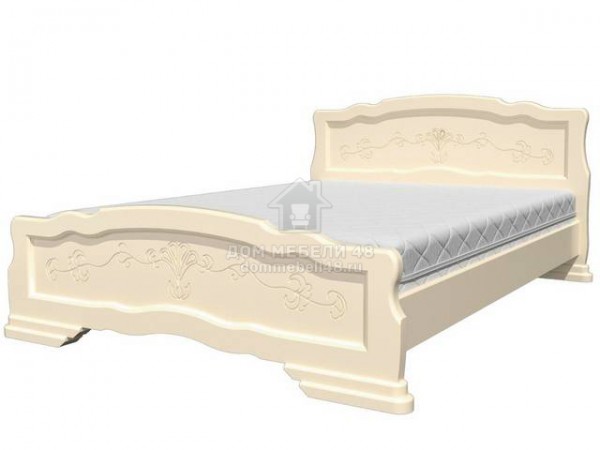Кровать "Карина-6" 0,9м Массив (Слоновая Кость) производитель: Бравомебель