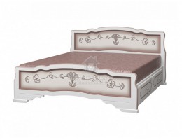 Кровать "Карина-6" с ящиками 0,9м Массив (Дуб Молочный) производитель: Браво