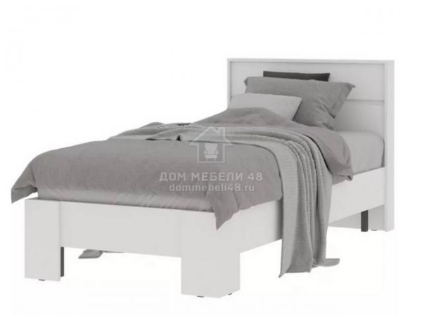 Кровать "Хелен" (КР-01) 0,9м (Белый) ЛДСП