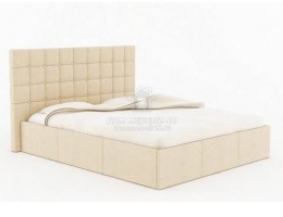 Кровать "Эва" 1,6м (Велюр-Бежевый) с подъем.мех. Бонмебель