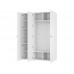 Шкаф 3-х створчатый "Софт" (ШК-06) 1,5м МДФ белый/эмаль белая