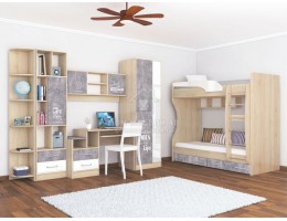 Модульная детская спальня "Колибри Лофт" (Комплект №2) Производитель: ТЭКС