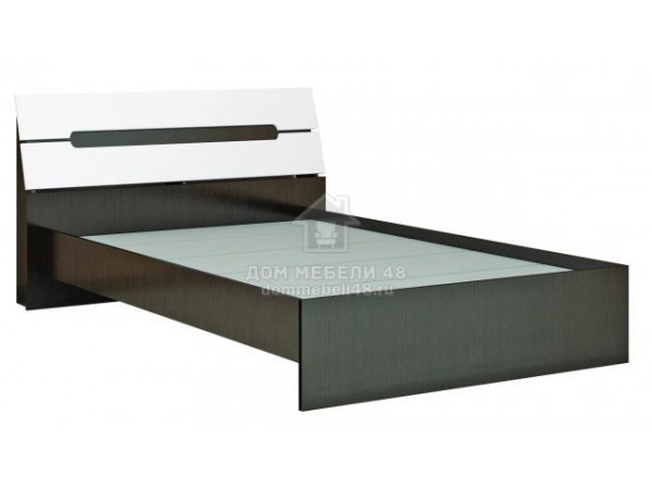Кровать "Гавана" 1,4м (Венге/Акрил белый) МДФ