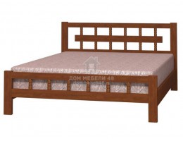 Кровать "Натали-5" 1,2м Массив (Орех) производитель: Бравомебель