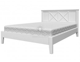 Кровать "Грация-2" 1,6м (Белый) Массив производитель: Бравомебель