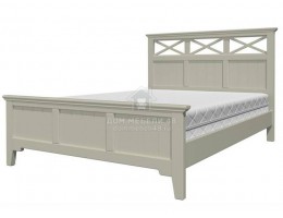 Кровать "Грация-5" с карнизом 1,4м (Фисташка) Массив производитель: Бравомебель