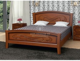 Кровать "Карина-16" 1,4м Массив (Орех) производитель: Бравомебель