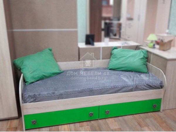 Кровать с ящиками "Колибри" 0,8м Мохито Производитель: ТЭКС