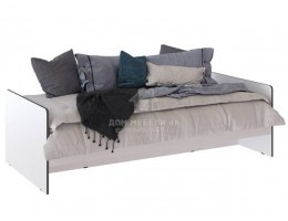 Кровать "Асцелла" 0,9м (Белый/ Графит Серый) ЛДСП производитель: ТЭКС